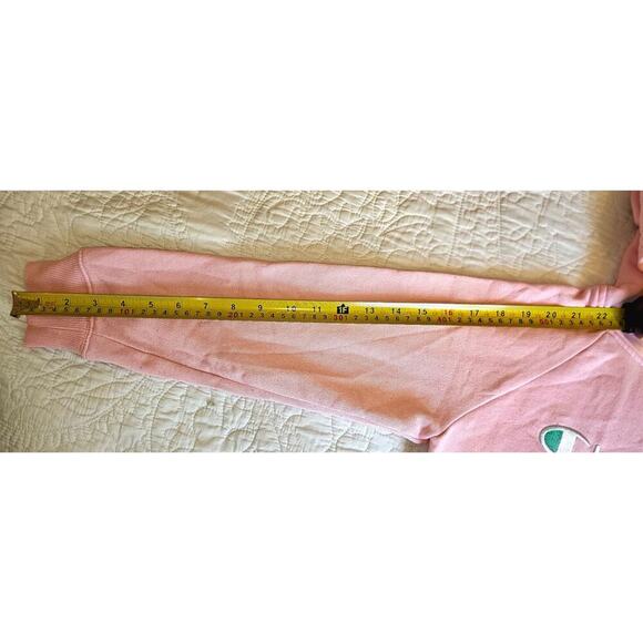 Y2K Champion Soft Pink Hoodie With Front Pocket And Soft Fleece Girls Size Med - Picture 4 of 9